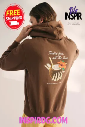 -Urban Outfitters Katin Feelin Fine Graphic Hoodie Sweatshirt