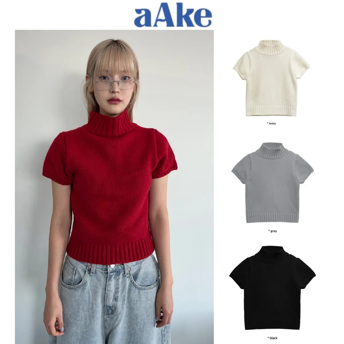 AAKE  |Street Style V-neck & Crew neck
