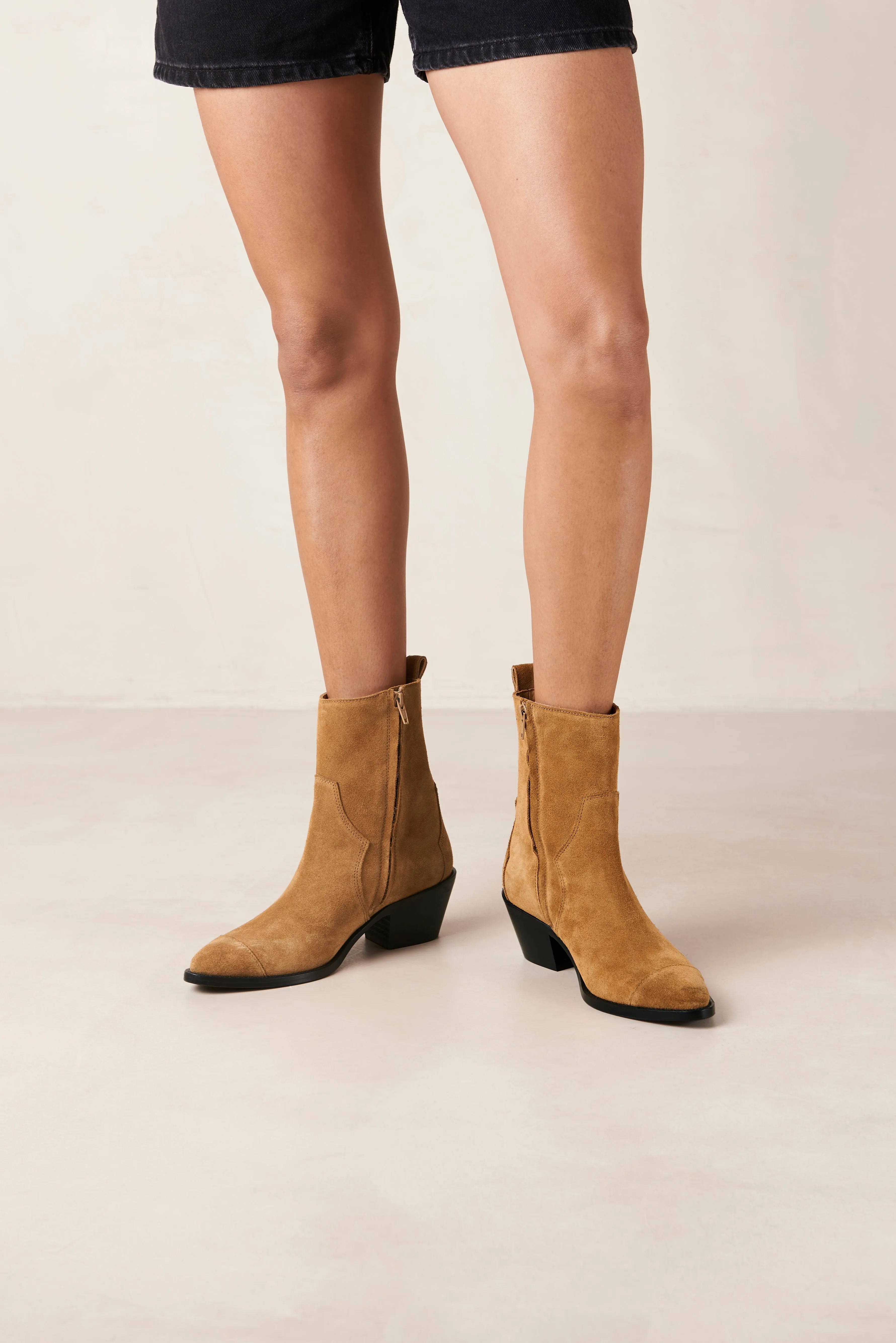 Austin Suede Tan Leather Ankle Boots  