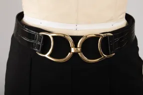 Black and Gold Woven Belt