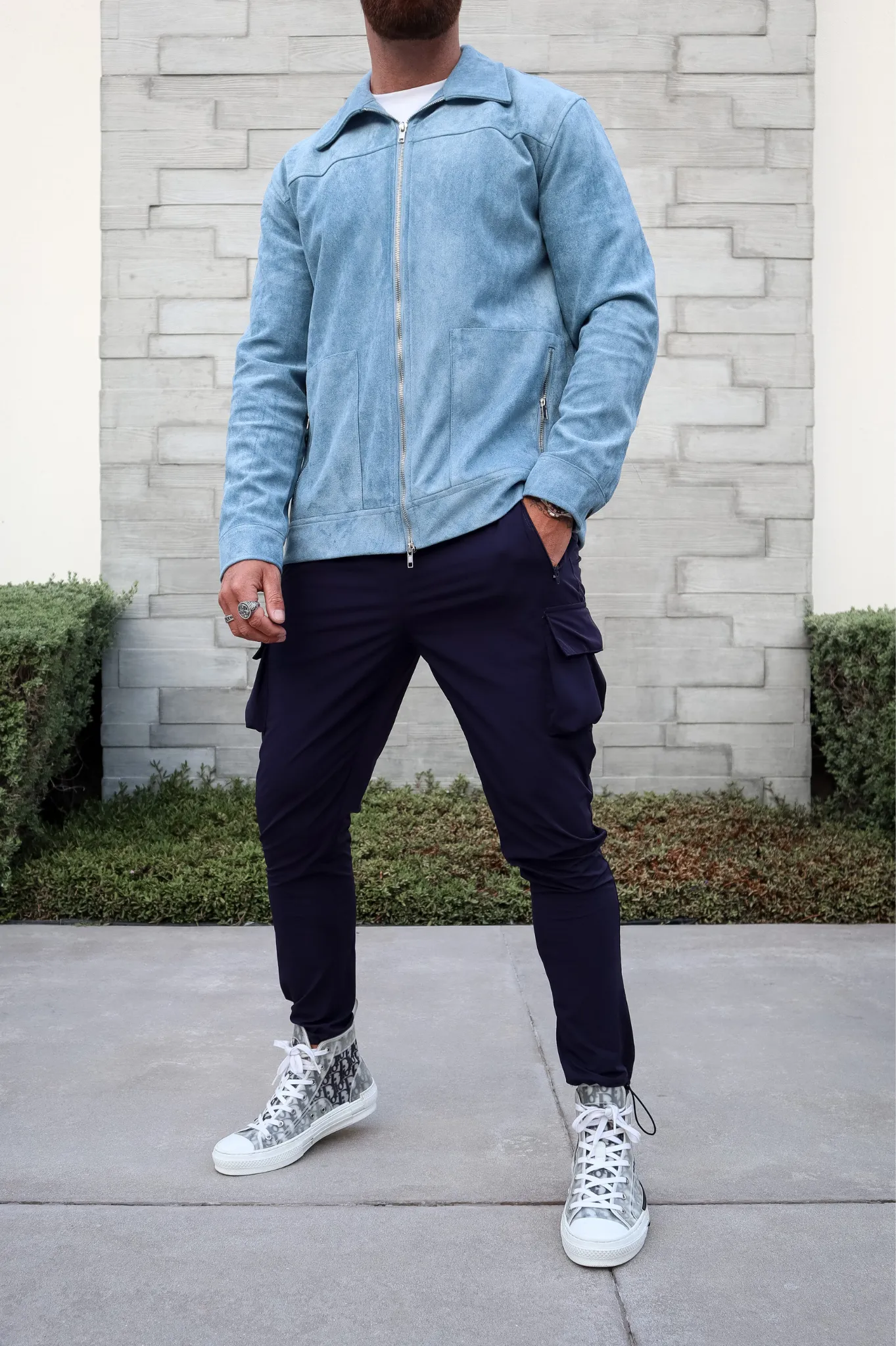 Capo SUEDE Jacket - Light Blue