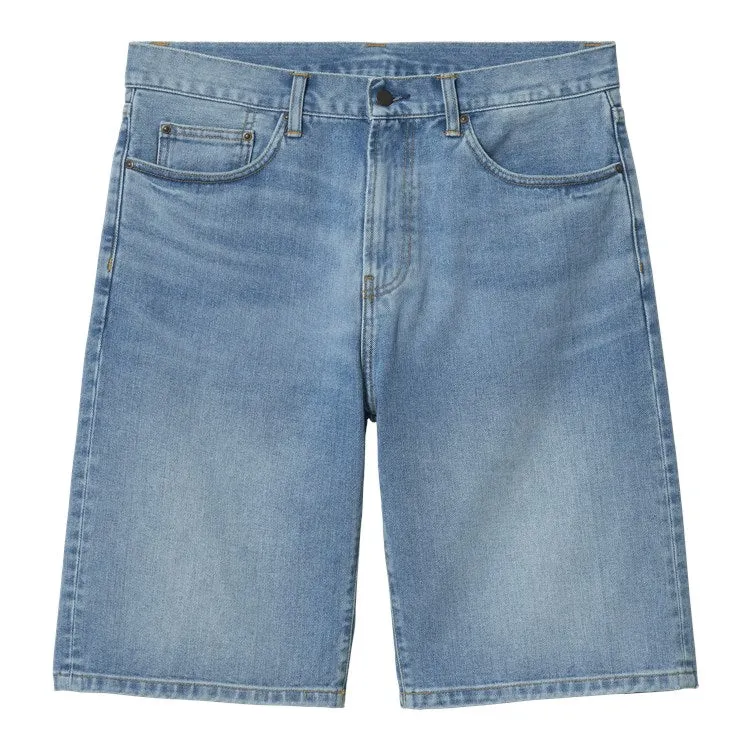 Carhartt WIP Pontiac Short Blue Light Used Wash