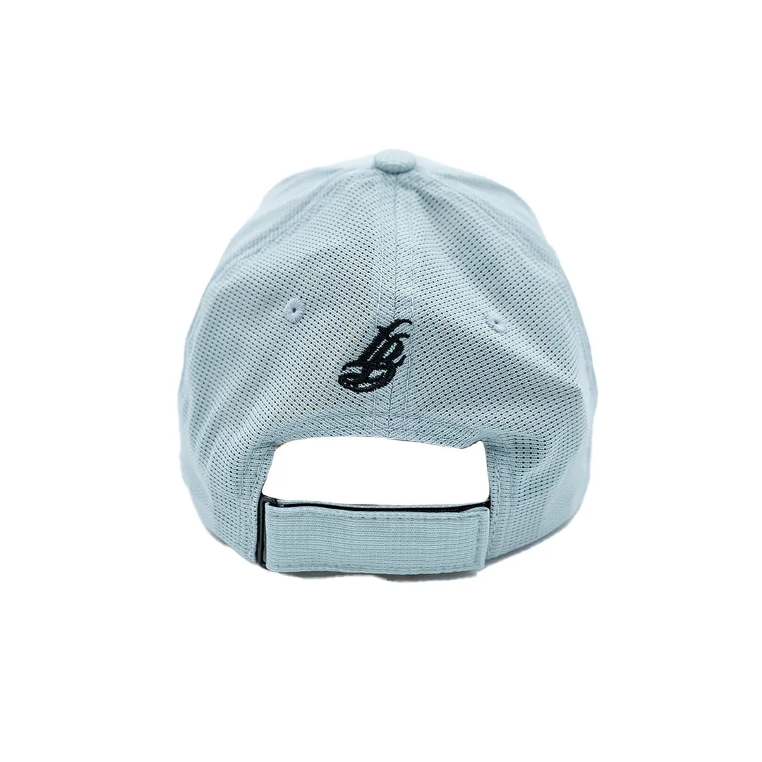 Cursive LB Grey Performance Golf Hat w/Mesh Back