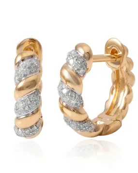 Diamond Twist Hoops