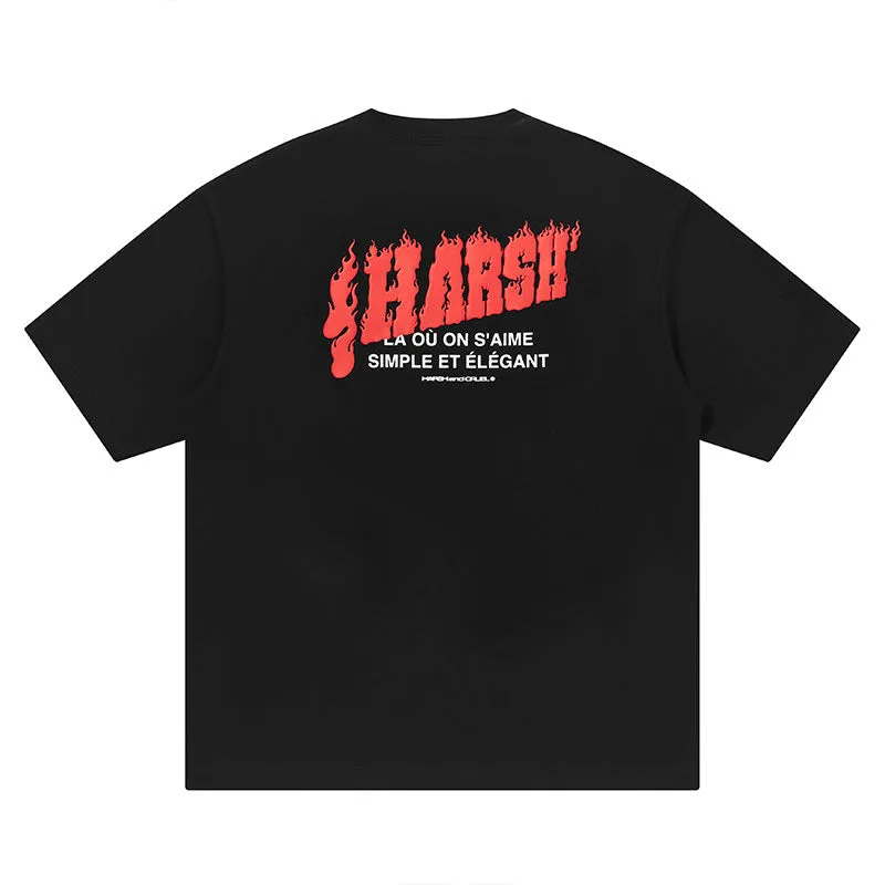 Flames Logo Puff Print Tee