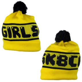 Girl Beanie BUBBLE POM YELLOW