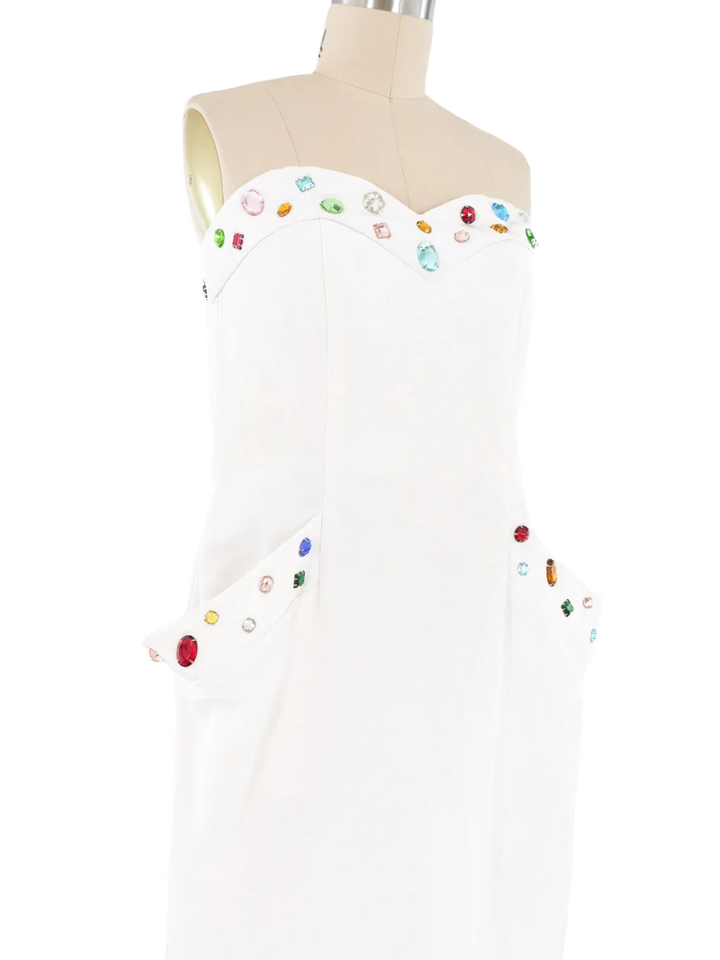 Jewel Embellished Strapless Dress