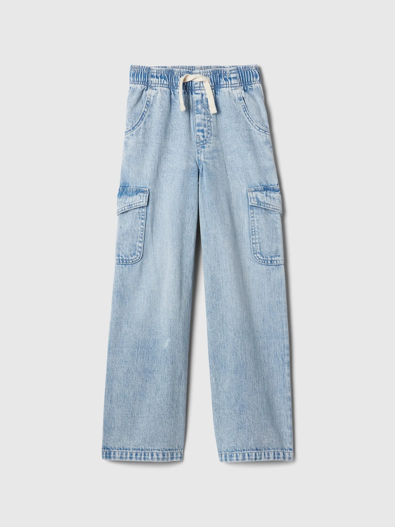Kids High Rise Easy Wide-Leg Pull-On Jeans