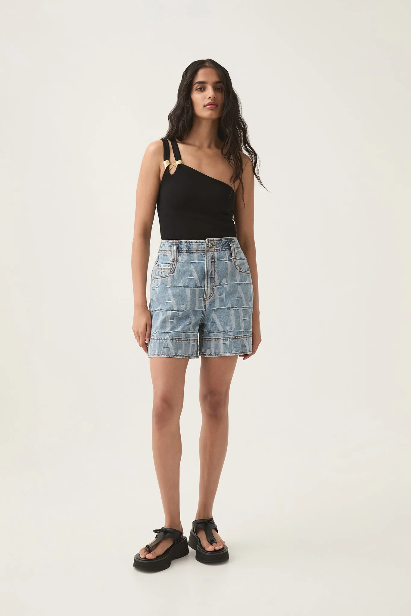 Nostalgia Jacquard Denim Short
