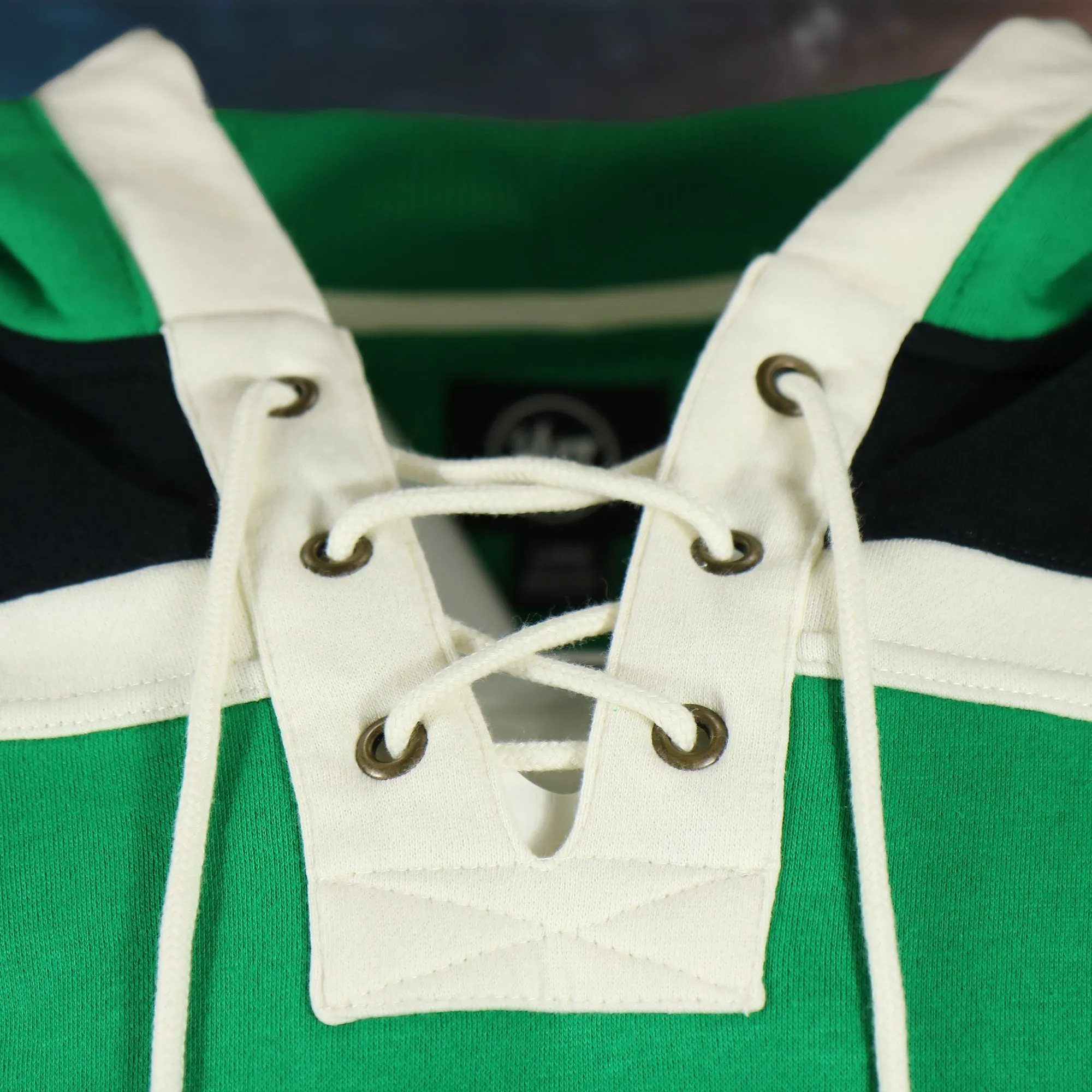 Philadelphia Eagles Vintage Hockey 47 Lacer Hoodie |  Black, Kelly Green, White