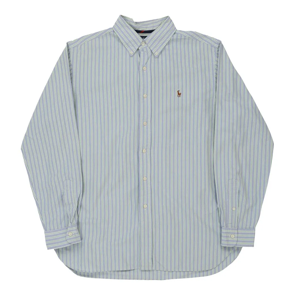 Ralph Lauren Striped Shirt - Large Blue Cotton