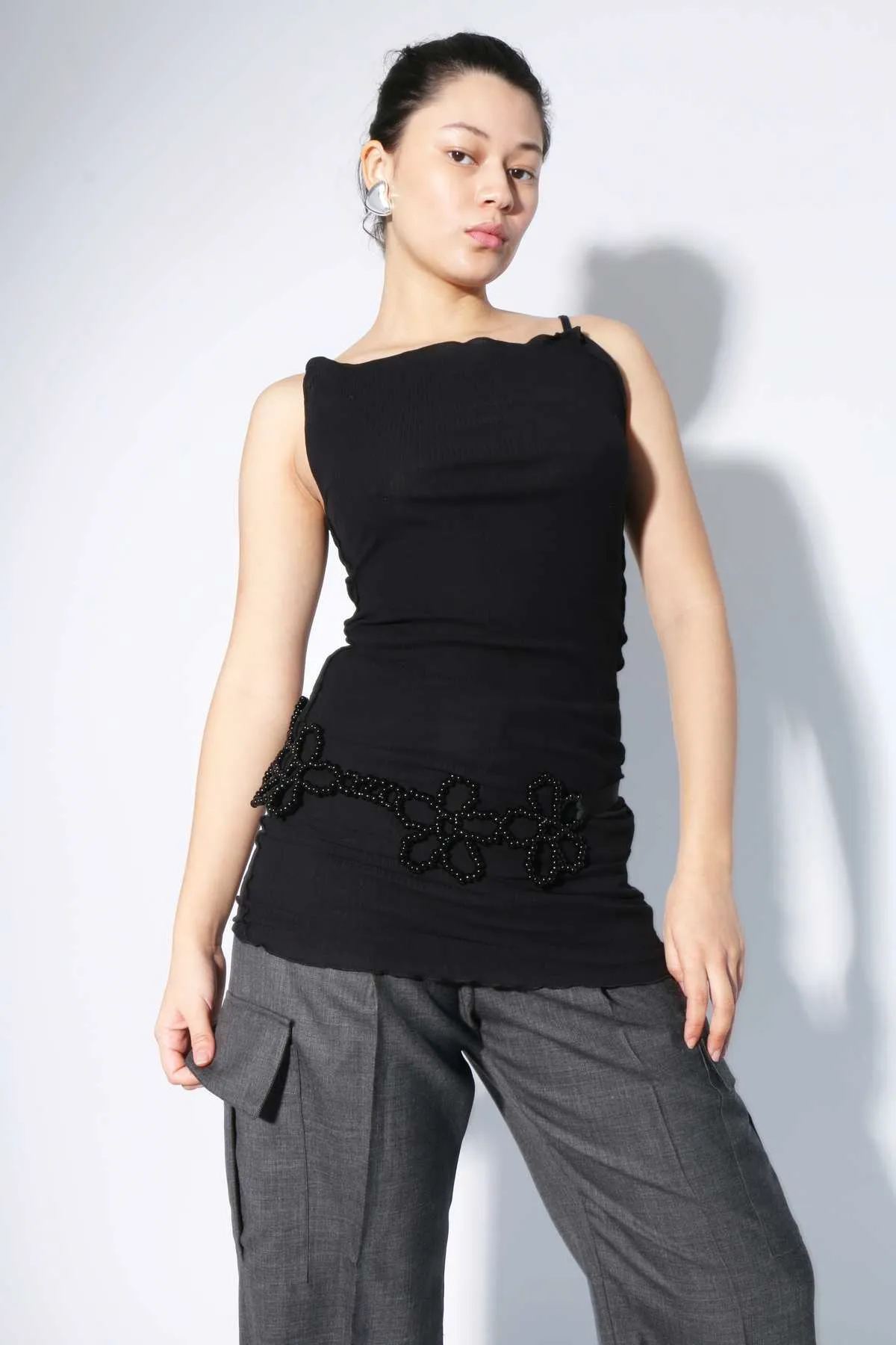 Rey Slip Tank - Black