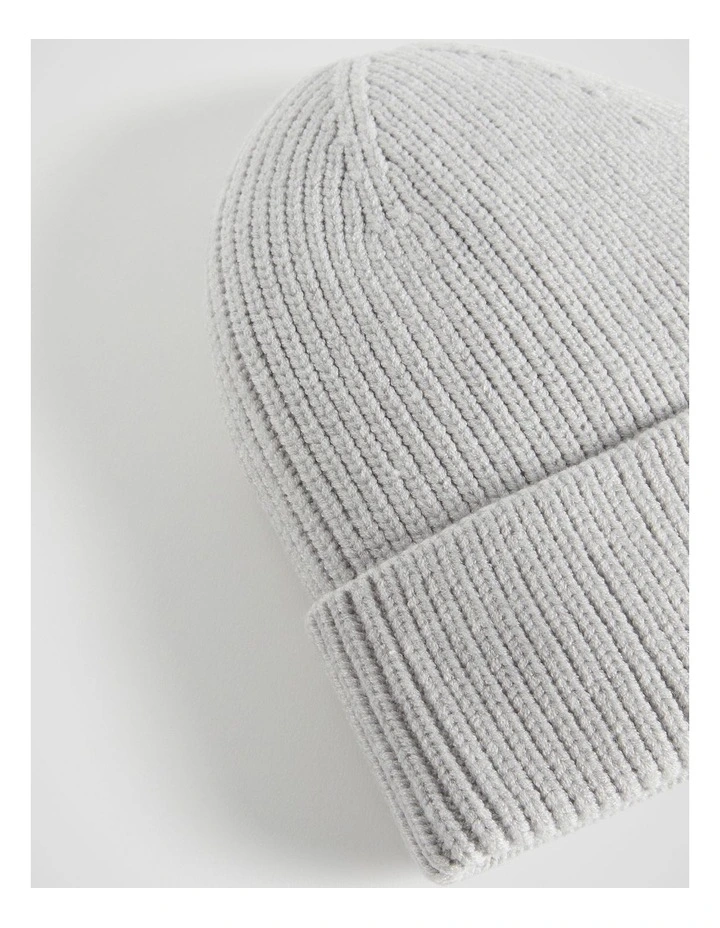Rib Initial Beanie in Multi