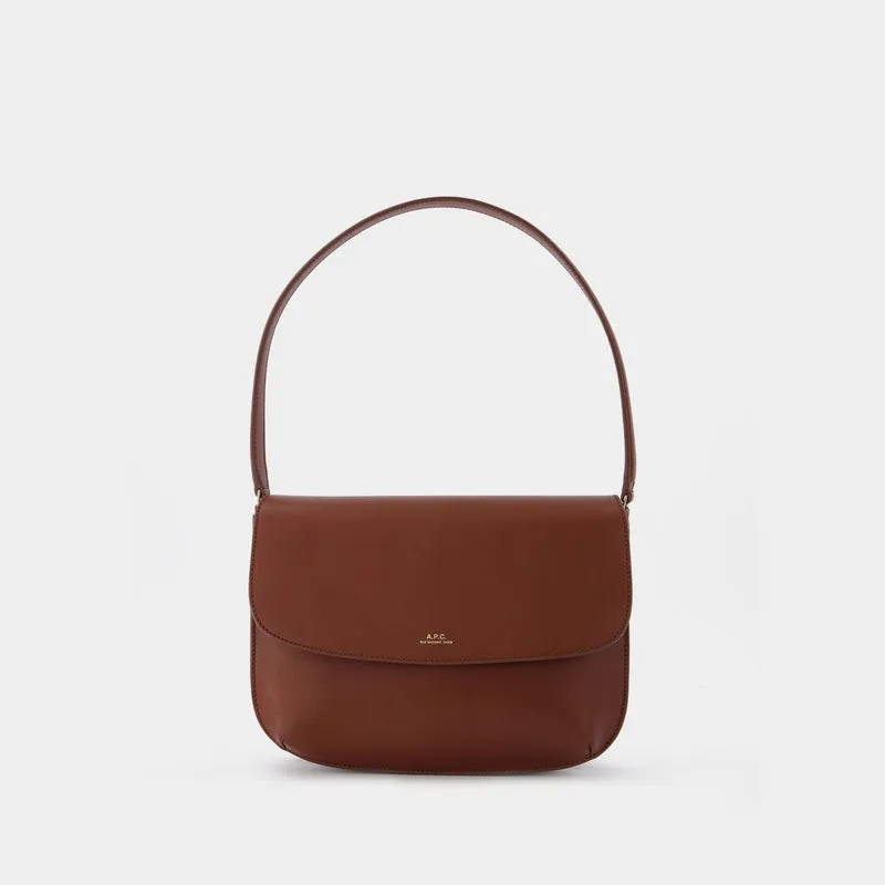 Sarah Shoulder Bag - A.P.C. - Leather - Hazelnut