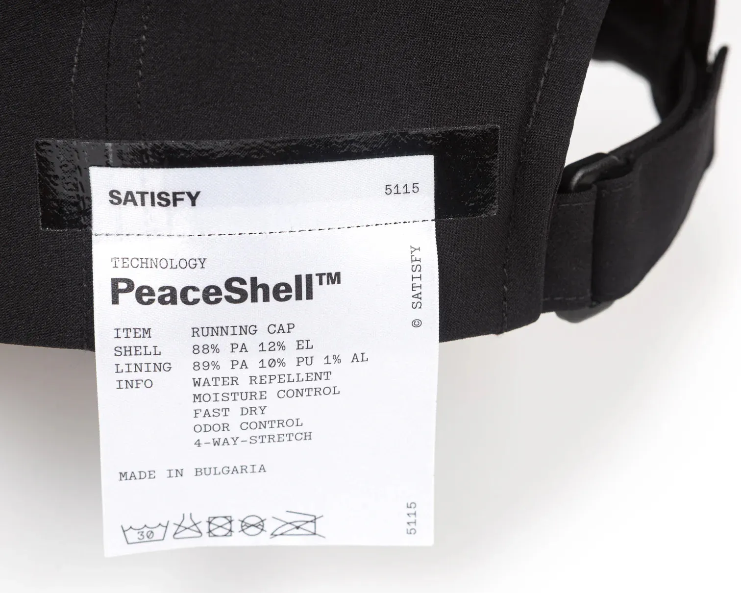 Satisfy PeaceShell Running Cap Black