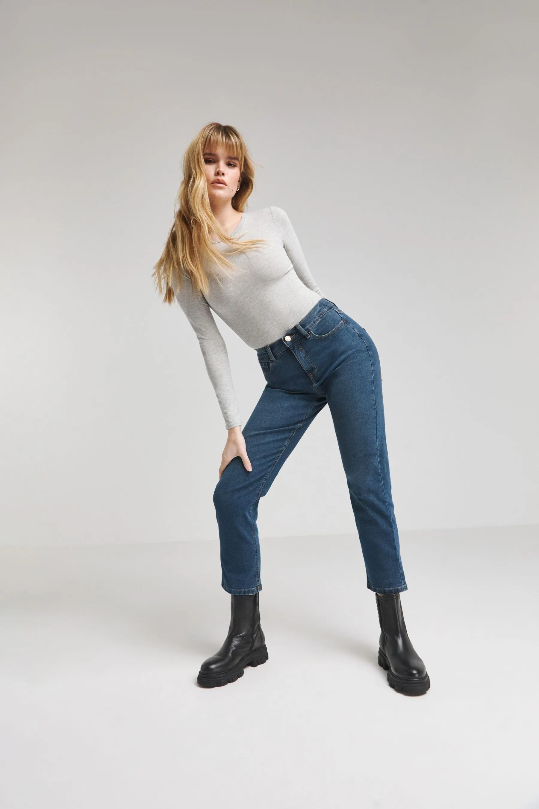 Simply Be Vintage Blue 24/7 Straight Leg Jeans