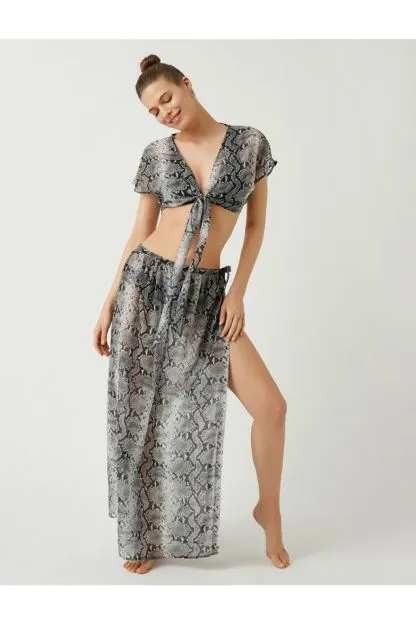 Snakeskin Patterned Skirt