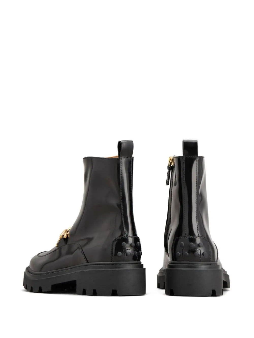 TOD'S Elegant Black Leather Ankle Boots