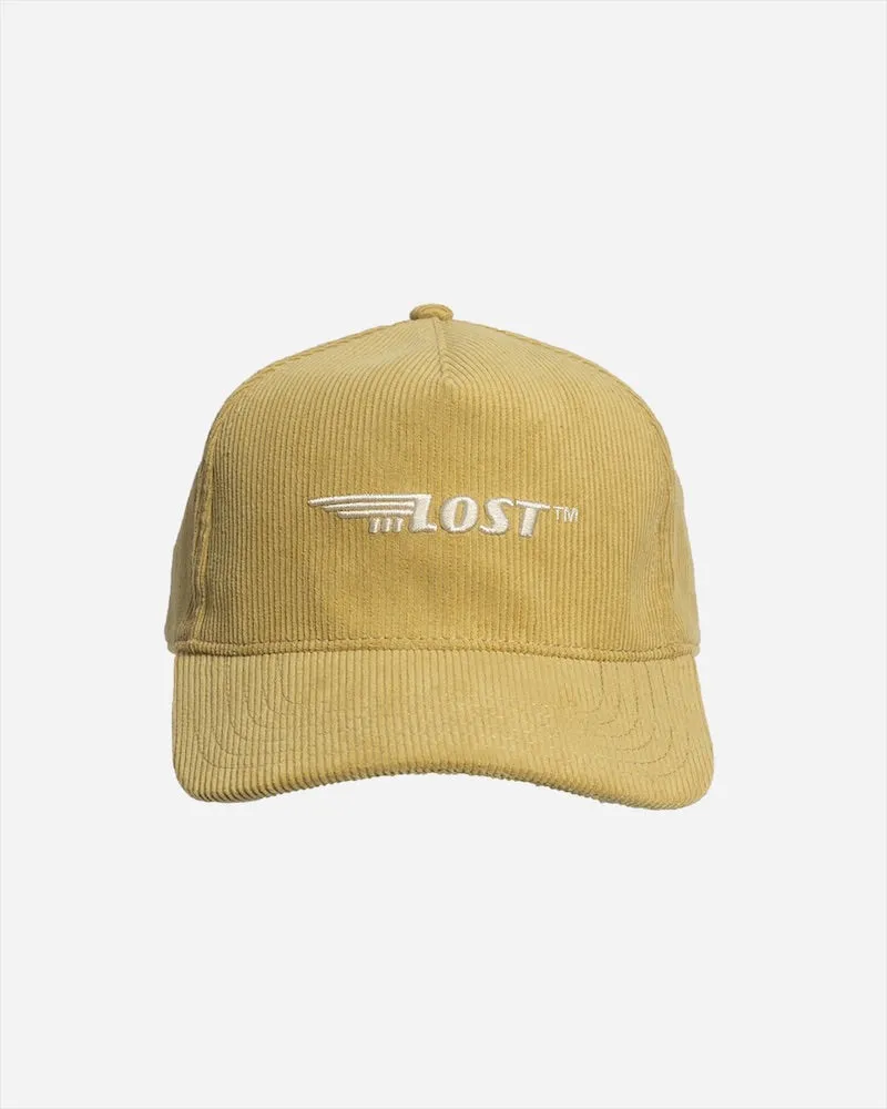 Winged Corduroy Hat Chartreuse