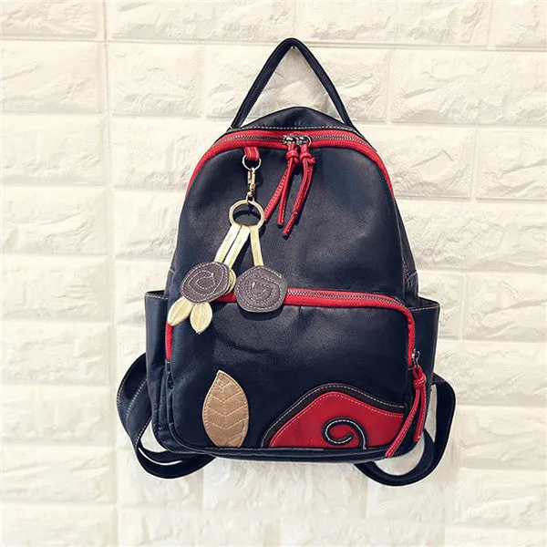 Women backpack Embroidered leather Students school backpacks For Girl Mochila Mujeres Travel bag Backpack Satchel Bags