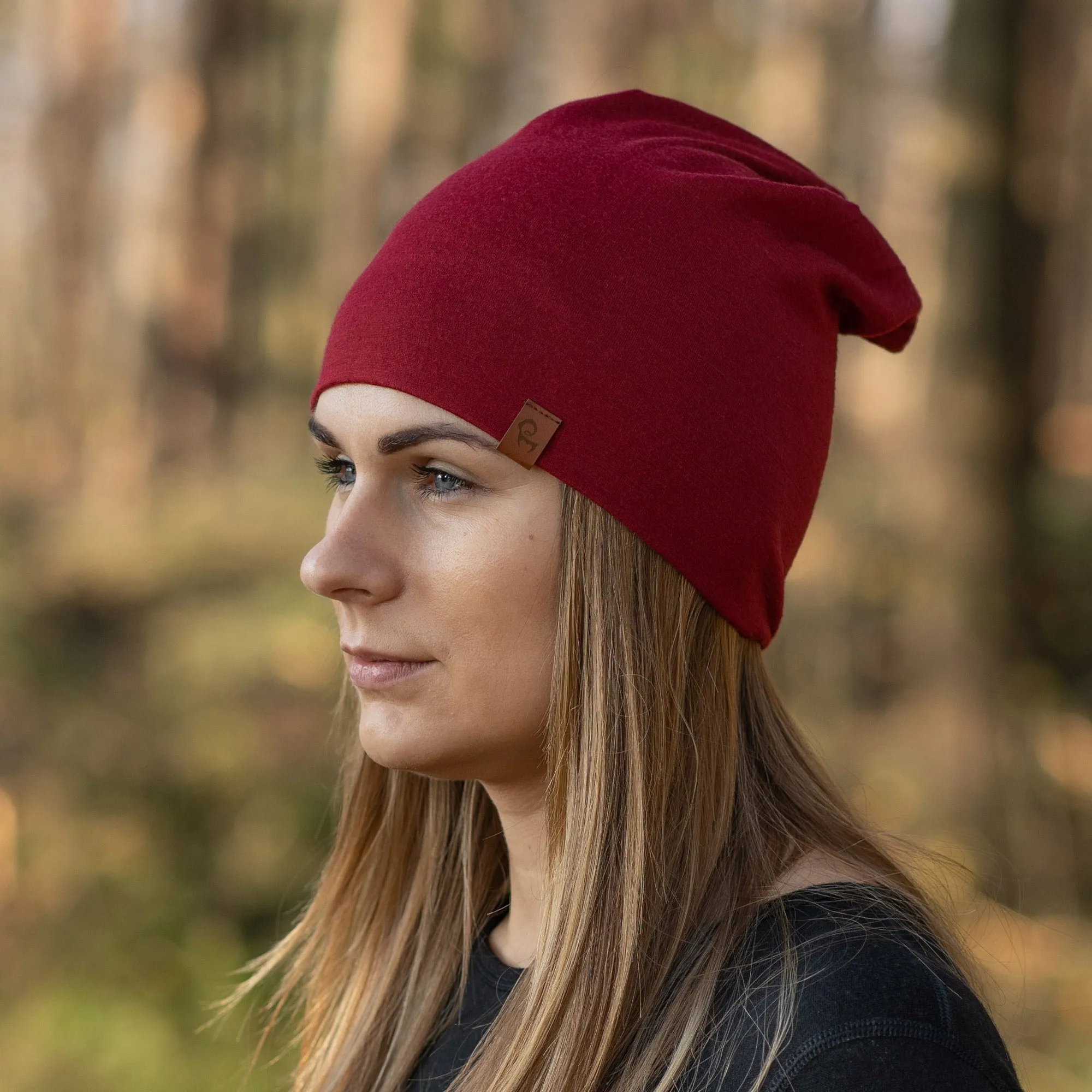 Women's Merino Beanie Royal Cherry